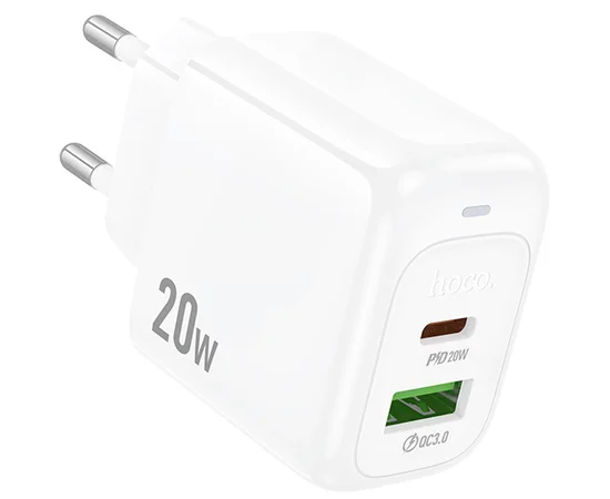 СЗУ Hoco CS54A Surplus PD20W+QC3.0 (1USB-A/1C) White