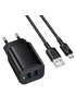 СЗУ Borofone BAS81A Star 10.5W (2USB-A) + кабель USB to MicroUSB Black