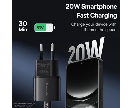 СЗУ Baseus GaN5S OS 1C 20W (P10162503) Cluster Black