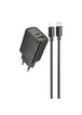 СЗУ Hoco N61 Gentle PD20W+QC3.0 (1USB-A/1C) + кабель Type-C to Lightning Black