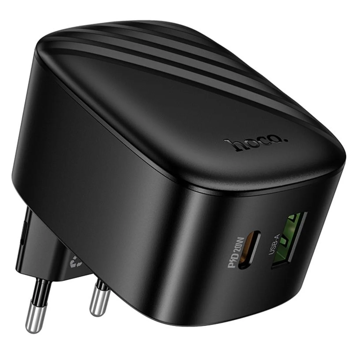 СЗУ Hoco CS101A Folding PD20W+QC3.0 (1USB-A/1C) Black