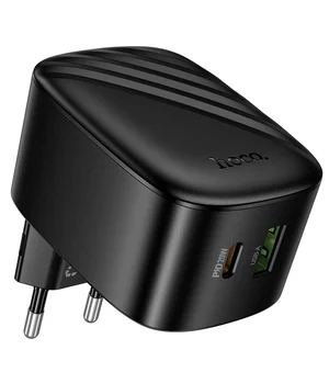 СЗУ Hoco CS101A Folding PD20W+QC3.0 (1USB-A/1C) Black