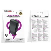 СЗУ Borofone BAS76A Source PD30W+QC3.0  (1USB-A/1C) Black