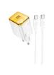 СЗУ Hoco N54 Monsoon PD45W (1USB-C) + Type-C to Type-C White