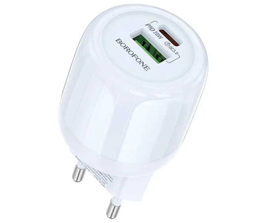 СЗУ Borofone BA93A Lustrous PD20W+QC3.0 (1USB-A/1C) Blue