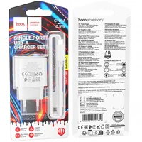 СЗУ Hoco C109A Fighter 10.5W (1USB-A) + кабель USB to Type-C White