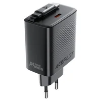СЗУ Acefast A110 GaN With Retractable Cable Type-C PD30W (1USB-C) Black