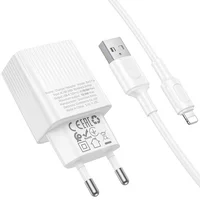 СЗУ Borofone BAS71A Source 10.5W (1USB-A) + кабель USB to Lightning White