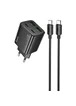 СЗУ Hoco N56 Fundador PD30W four-port (2USB-A/2C) + кабель Type-C to Type-C Black