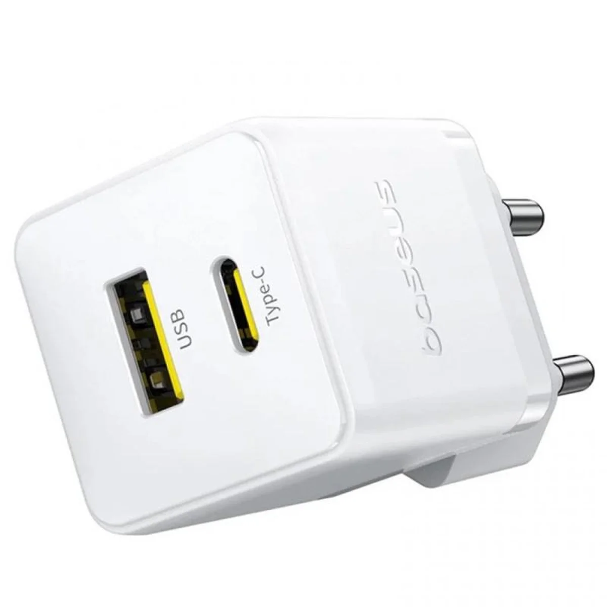 СЗУ Baseus Palm Fast Charger 30W (1USB-A/1C) (P1011160A) Moon White