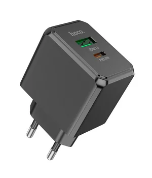 СЗУ Hoco CS14A PD20W+QC3.0 (1USB-A/1C) Black