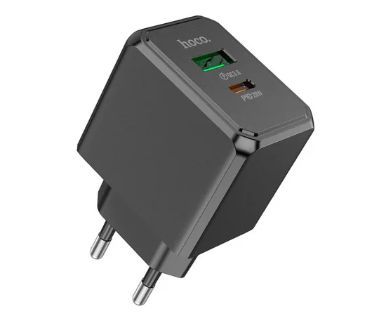 СЗУ Hoco CS14A PD20W+QC3.0 (1USB-A/1C) Black