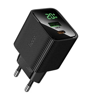 СЗУ Hoco CS83A Excellent with digital display PD20W+QC3.0 (1USB-A/1C) Black