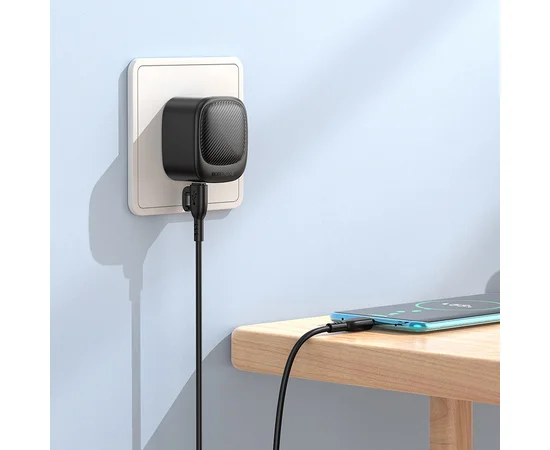 СЗУ Borofone BAS22A Fortune PD20W+QC3.0 (1C1A) + Type-C to Type-C Black