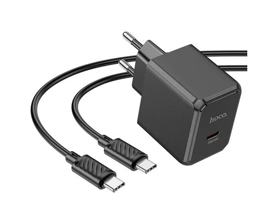 СЗУ HOCO CS13A Ocean PD20W (1USB-C) + Type-C to Type-C Black