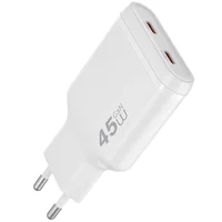 СЗУ WIWU G034 Essen PD45W GaN (2USB-C) White
