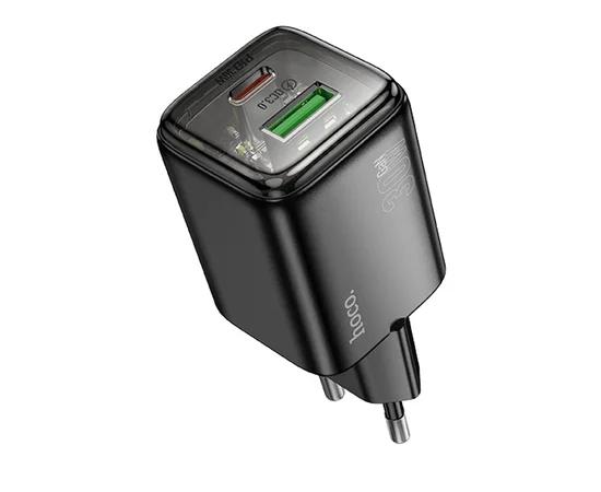 СЗУ Hoco N53 Monsoon PD30W+QC3.0 (1USB-A/1C) Black