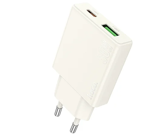 СЗУ Hoco N45 Biscuit PD30W+QC3.0 Moonlight white