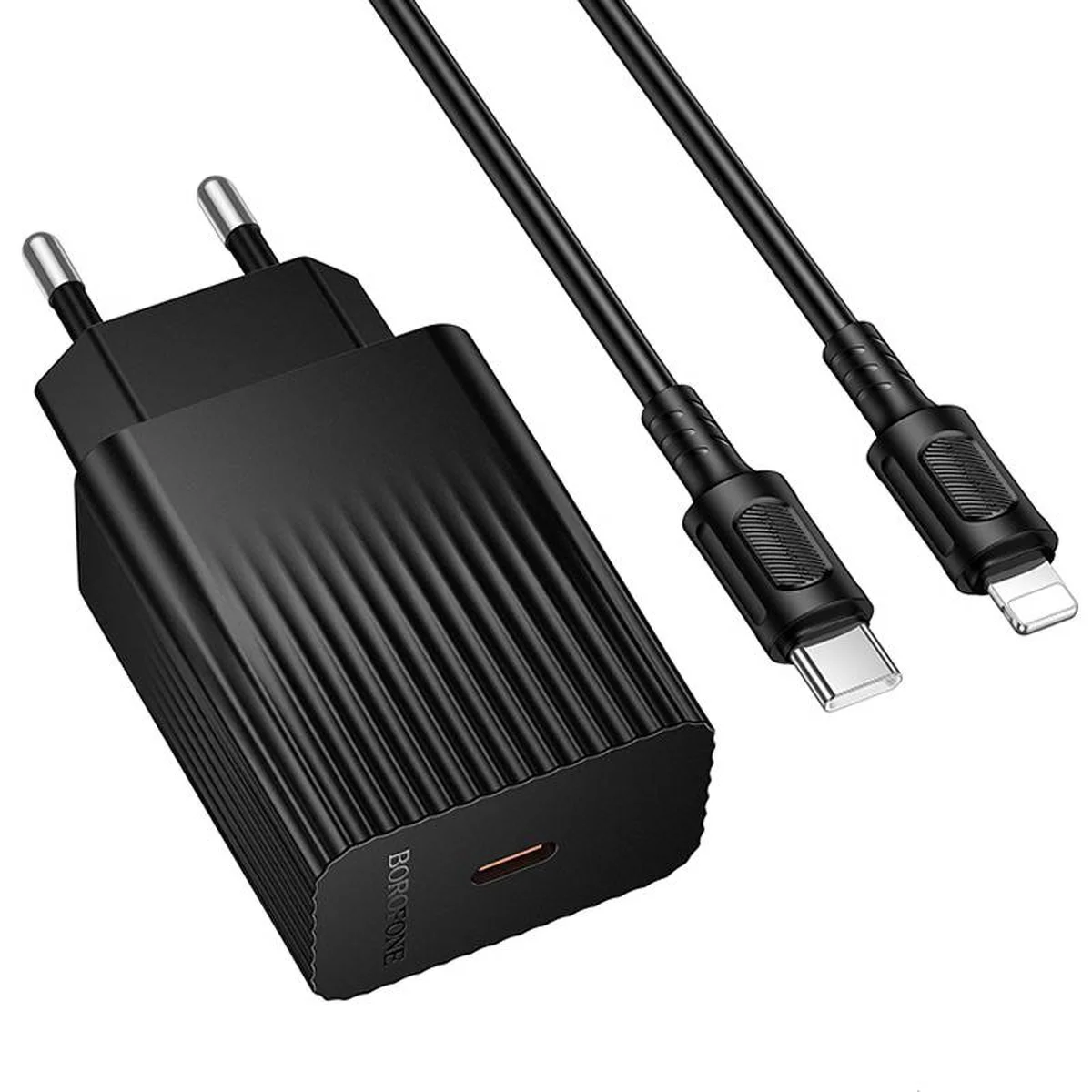 СЗУ Borofone BAS73A Source PD20W (1USB-C) + кабель Type-C to Lightning Black