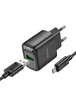 СЗУ Hoco C140A Smart QC3.0 18W (1USB-A) + кабель USB to MicroUSB Black