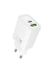 СЗУ Hoco N61 Gentle PD20W+QC3.0 (1USB-A/1C) White