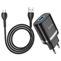 СЗУ Hoco N1 Ardent 1USB-A+USB to MicroUSB Black