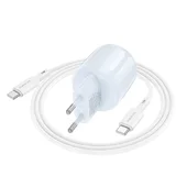 СЗУ Borofone BA94A Lustrous PD30W+QC3.0 (1USB-A/1C) + кабель Type-C to Type-C Blue