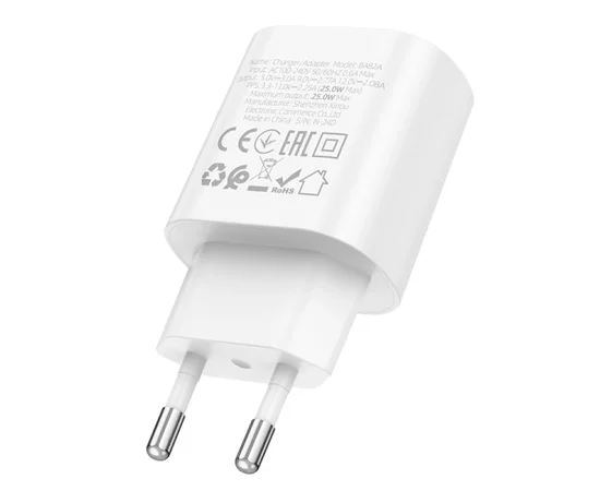 СЗУ Borofone BA82A Platinum PD25W (1USB-C) White