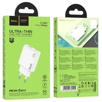СЗУ Hoco C142A Direct PD20W+QC3.0 (1USB-A/1C) White