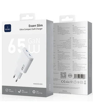 СЗУ WIWU G035 Essen PD65W GaN (2USB-C) White