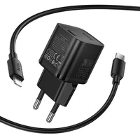 СЗУ Hoco N66 Ingenious PD35W (1USB-C) + кабель Type-C to Lightning Black