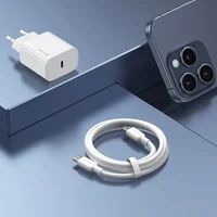 СЗУ Usams US-CC226 Kit-Yi Ser. 20W (1USB-C) + кабель Type-C to Type-C White