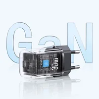 СЗУ Usams US-CC254 GaN HC Ser. 30W (1USB-A/1C) Black