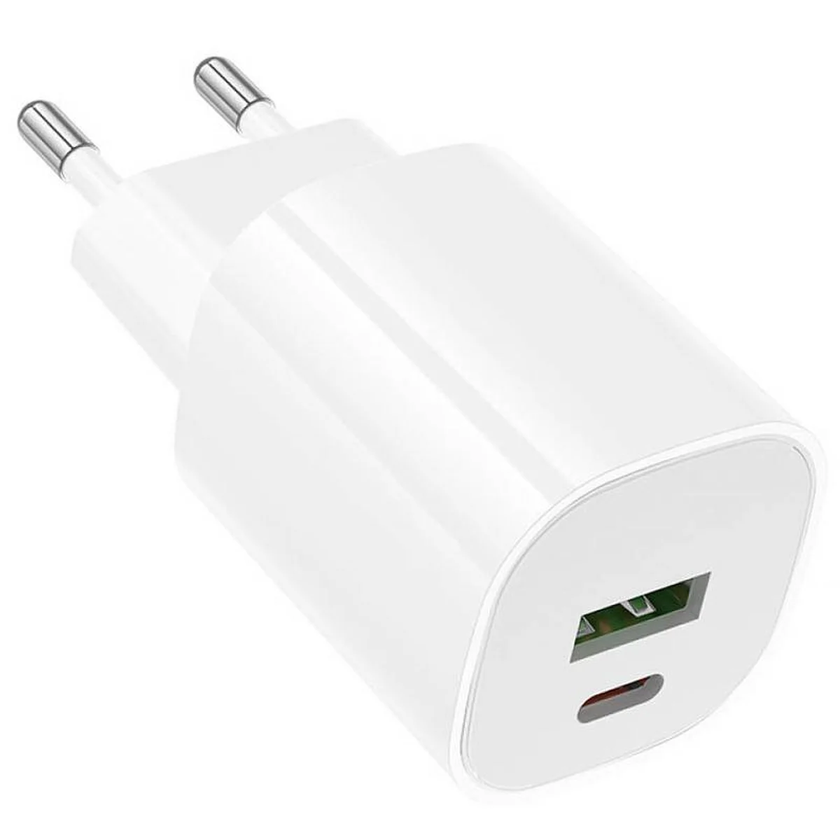 СЗУ Borofone BA104A Pudding PD20W+QC3.0 (1USB-A/1C) White