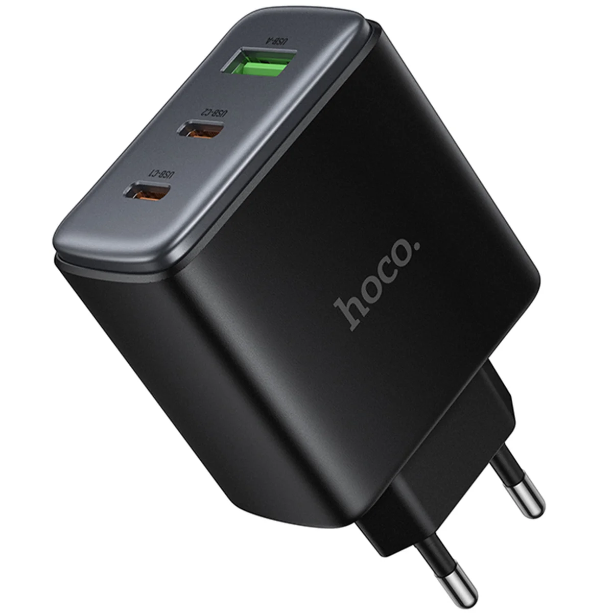 СЗУ Hoco C160A Upgrade PD65W+QC3.0 (1USB-A/2C) Black