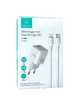 СЗУ Usams US-CC183 PD30W 1C + US-SJ610 Type-C to Lightning PD YX Series White
