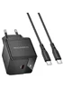 СЗУ Borofone BN18 Intenso PD20W (1USB-C) + кабель Type-C to Type-C Black