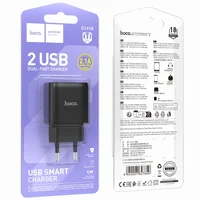 СЗУ Hoco C141A Smart 2.1A (2USB-A) Black