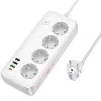 Удлинитель Hoco AC22 Sunlight (PD30W/1C/3A/4xSocket) (1.5m) White