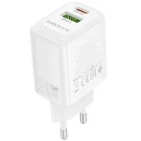 СЗУ Borofone BN27 Fuente PD20W+QC3.0 (1USB-A/1C) White