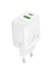 СЗУ Borofone BN27 Fuente PD20W+QC3.0 (1USB-A/1C) White