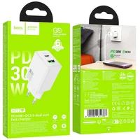СЗУ Hoco N71 Nuevo PD30W+QC3.0 (1USB-A/1C) White
