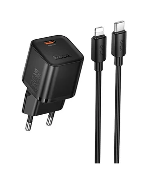 СЗУ Hoco N66 Ingenious PD35W (1USB-C) + кабель Type-C to Lightning Black