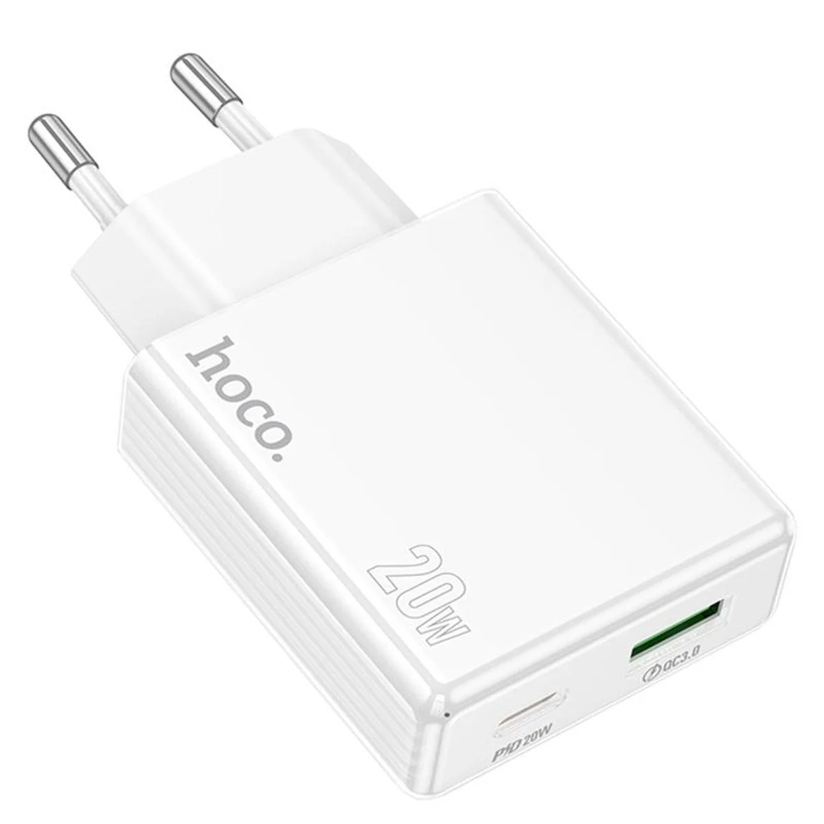 СЗУ Hoco C142A Direct PD20W+QC3.0 (1USB-A/1C) White