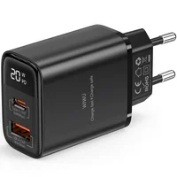 СЗУ WIWU G009 Firefly PD20W+QC3.0 GaN (1USB-A/1C) Black