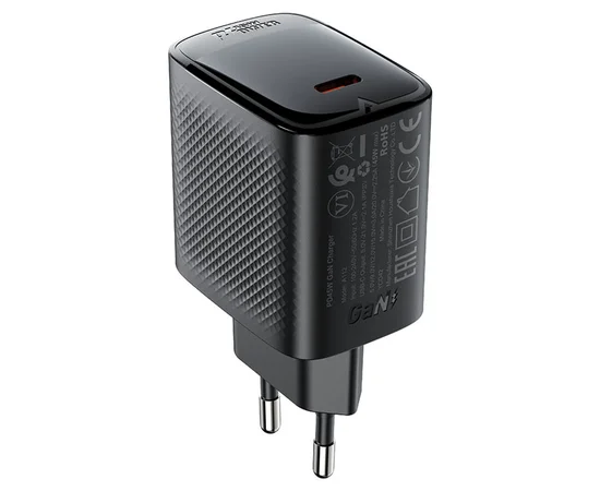 СЗУ Acefast A112 GaN PD45W (1USB-C) Black