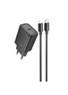 СЗУ Hoco N60 Gentle PD20W (1USB-C) + кабель Type-C to Lightning Black