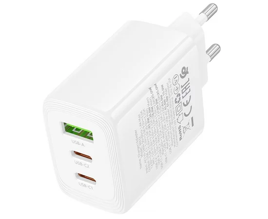 СЗУ Borofone BN32 Cargador PD65W (1USB-A/2C) White