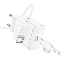 СЗУ Borofone BA81A PD20W (1USB-C) + Type-C to Type-C White