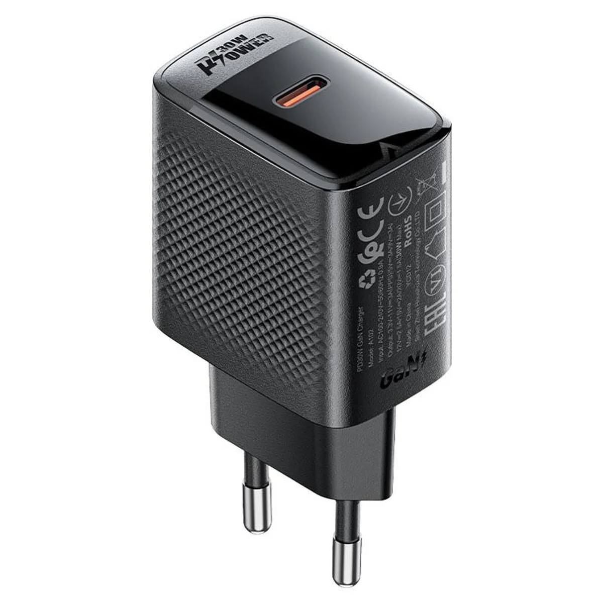 СЗУ Acefast A102 PD30W GaN (1USB-C) Black